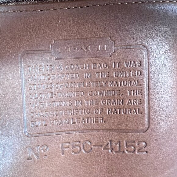 Vintage Coach 4152 British tan Leather Backpack Daypack - Picture 7 of 7